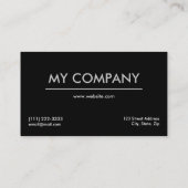 Minimale Monogramm-Initialen Visitenkarte (Rückseite)