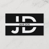 Minimale Monogramm-Initialen Visitenkarte (Vorderseite)