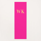 Minimale Monogramm-Initialen von Hot-Pink Yogamatte (Vorderseite)