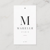 Minimale Monogramm-Kleider-Preisschilder Visitenkarte (Vorderseite)