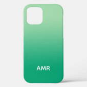 Minimale monogramm Licht bis dunkelgrüne Strahlung Case-Mate iPhone Hülle (Rückseite)