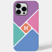 Minimale Monogramm Moderne Abstrakte Blöcke farbig Case-Mate iPhone Hülle (Rückseite)