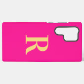 Minimale Monogramm Moderne Hellrosa Samsung Galaxy Hülle (Rückseite (Horizontal))