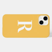 Minimale Monogramm Modernes Gelb Case-Mate iPhone Hülle (Rückseite (Horizontal))