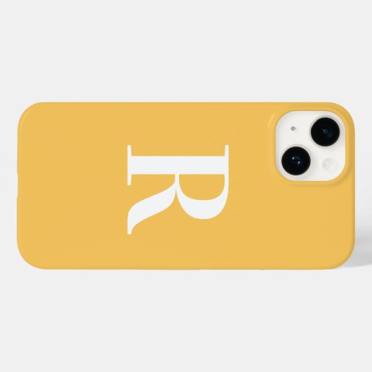 Minimale Monogramm Modernes Gelb Case-Mate iPhone Hülle (Rückseite (Horizontal))