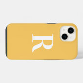 Minimale Monogramm Modernes Gelb iPhone Hülle (Rückseite (Horizontal))