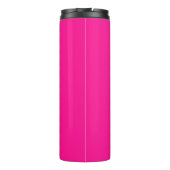 Minimale Monogramm Modernes Hot Pink Thermosbecher (Rückseite)