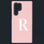 Minimale Monogramm Modernes Rosa Samsung Galaxy Hülle<br><div class="desc">Dies ist ein niedliches, modernes, personalisiertes Monogramm-Design. Dieses stilvolle Design ist in trendigem Rosa mit stilvoller Typografie gehalten. Es ist ideal für ein personalisiertes Geschenk oder ideal als niedliches neues Zubehör für sich. Fügen Sie einfach Ihren Anfangsbuchstaben hinzu, indem Sie ihn in dieses Textfeld eingeben. Karo aus dem Entwurfsbearbeitungsprogramm, um...</div>