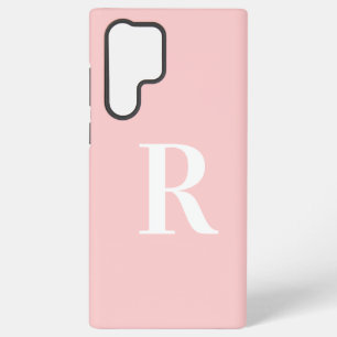 Minimale Monogramm Modernes Rosa Samsung Galaxy Hülle