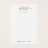 Minimale Monogramm Modernes Script Pink Earing Dis (Vorderseite)