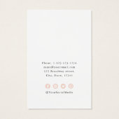 Minimale Monogramm Modernes Script Pink Earing Dis (Rückseite)