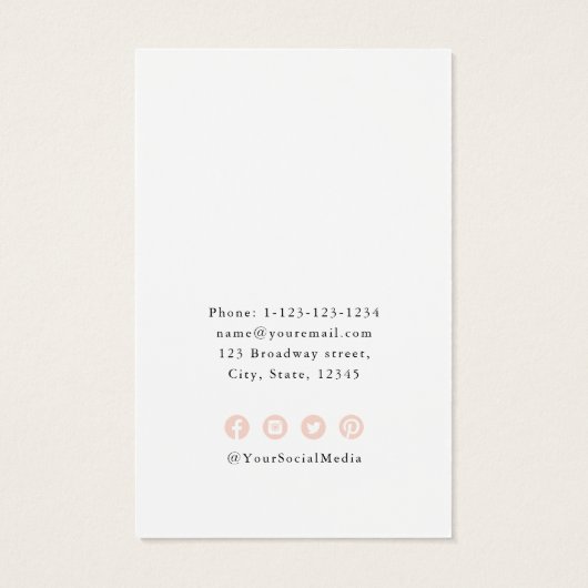 Minimale Monogramm Modernes Script Pink Earing Dis (Rückseite)