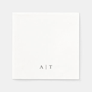 Minimale Monogramm Paare Erste Hochzeit Serviette