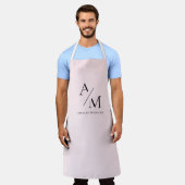 Minimale Monogramm Pastel Pink Schürze (Getragen)