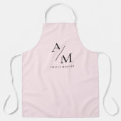 Minimale Monogramm Pastel Pink Schürze (Vorderseite)