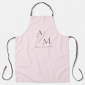 Minimale Monogramm Pastel Pink Schürze (Vorderseite)