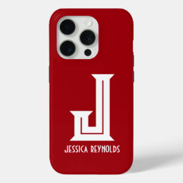 Minimale Monogramm Rot Case-Mate iPhone Hülle