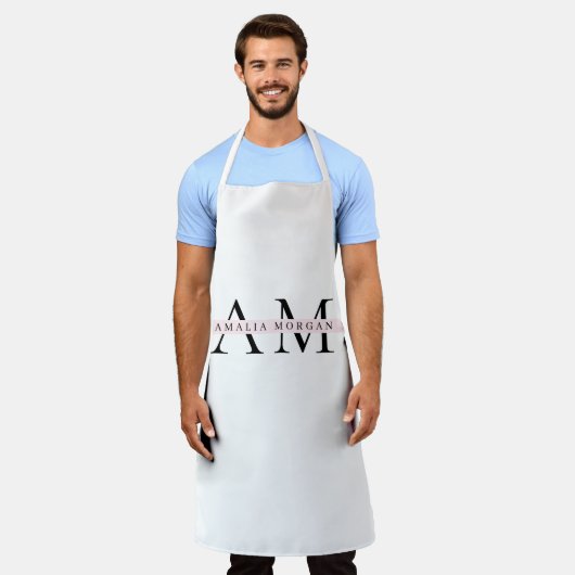 Minimale Monogramm Schürze (Getragen)