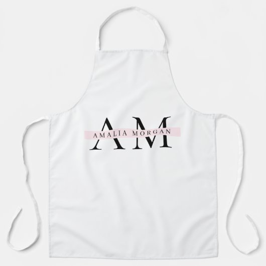 Minimale Monogramm Schürze (Vorderseite)