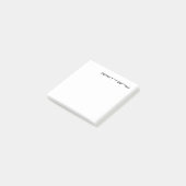 Minimale Monogramm-Schwarz-Weiß-Personalisierung m Post-it Klebezettel (angewinkelt)