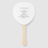 Minimale Monogramm-Schwarz-weiße Hochzeit Fächer (Rückseite)