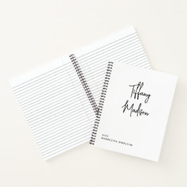 Minimale Monogramm-Schwarzweiß-Einzelanfertigung N Notizblock