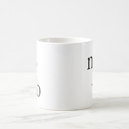 Minimale Monogramm-Tasse Kaffeetasse (Mittel)