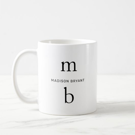 Minimale Monogramm-Tasse Kaffeetasse (Links)