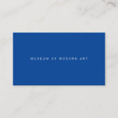 Minimale Museumsmitte Front und Back Two Business  Visitenkarte (Vorderseite)