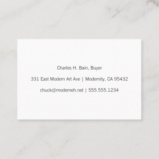 Minimale Museumsmitte Front und Back Two Business Visitenkarte (Rückseite)