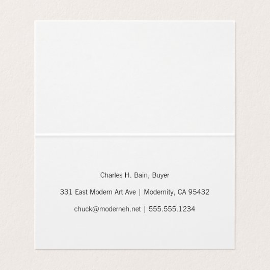 Minimale Museumsmitte Front und Back Two Business Visitenkarten (Innenseite Aufgefaltet)