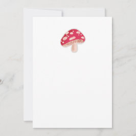 Minimale Mushroom-Flachkarte Einladung