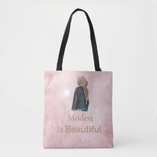 Minimale muslimische Ästhetik-Typografie-Design Tasche