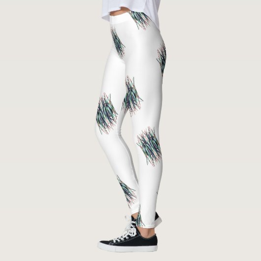 Minimale Muster Blätter Leggings (Links)