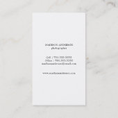 Minimale mutige 2% pipe% Fotografie-Visitenkarten Visitenkarte (Rückseite)