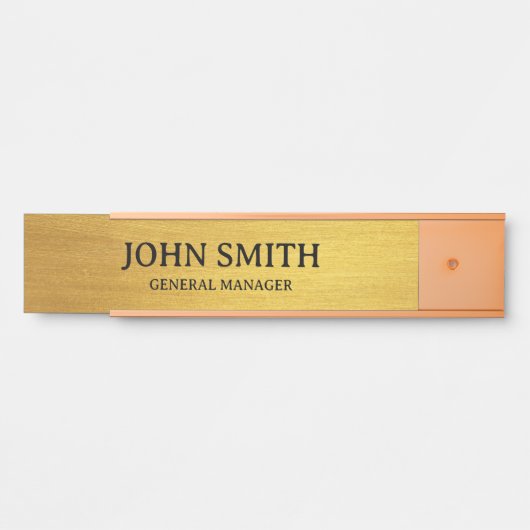 Minimale Namens- und Positionsgestaltung Beruflich Türschild (Vorderseite )