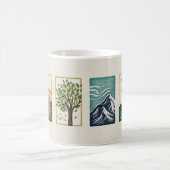 Minimale Natur-Set – Berg- und Baum-Kunst Kaffeetasse (Mittel)