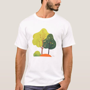 Minimale Naturbaum Unisex Casual T-Shirt
