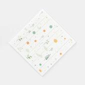 Minimale Nature-Inspiriert Punkte und Blätter Serviette (Ecke)