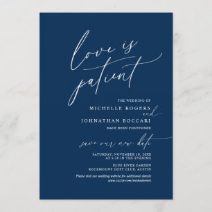 Minimale Navy, Liebe im Patienten, Hochzeit versch Einladung