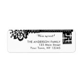 Minimale neue Zuhause Vintag Key Label (Vorne)