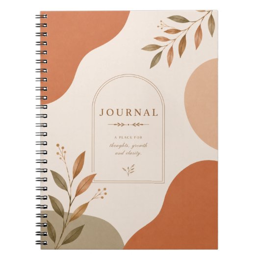 Minimale neutrale Journal-Notizbuch | Notizblock (Vorderseite)