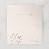 Minimale neutrale, zarte Hochzeit der bildenden Kü Platzkarte (Außenseite Aufgefaltet)