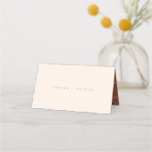 Minimale neutrale, zarte Hochzeit der bildenden Kü Platzkarte (Rückseite)