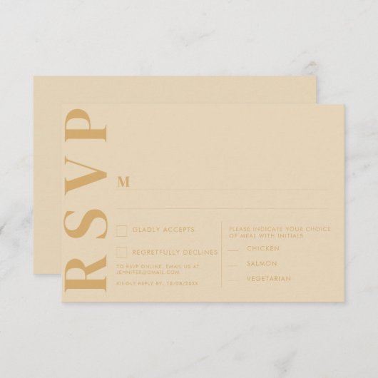 Minimale niederländische weiße RSVP-Karte Einladung (Vorne/Hinten)