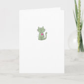 Minimale Niedliche Cat Valentinstag Card Feiertagskarte (Vorderseite)