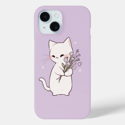 Minimale niedliche Katze Case-Mate iPhone Hülle (Rückseite)