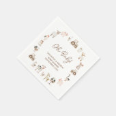 Minimale Niedliche Landtiere Barnyard Baby Dusche Serviette (Ecke)