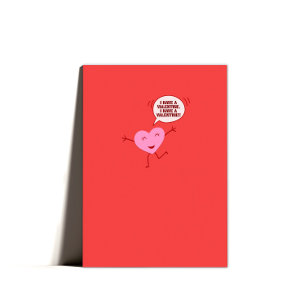 Minimale Niedliche Valentinstag-Karte Feiertagskarte