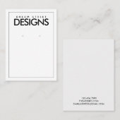 Minimale Ohrring-Display-Karte Visitenkarte (Vorne/Hinten)